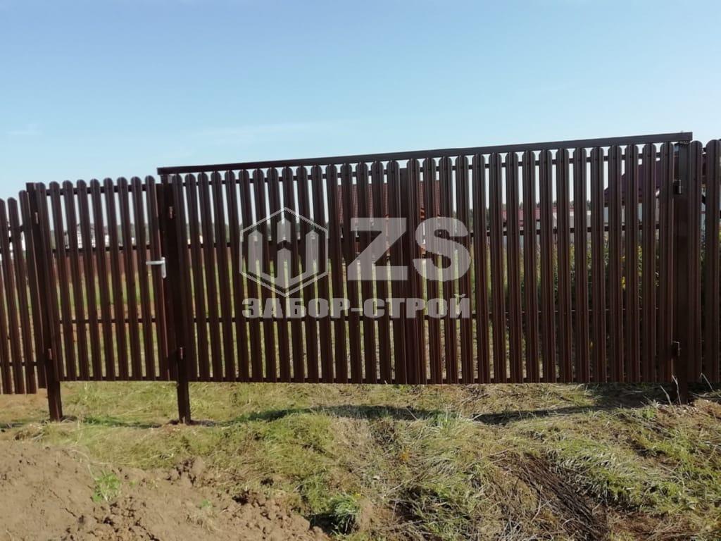 Забор из евроштакетника 56 метров
